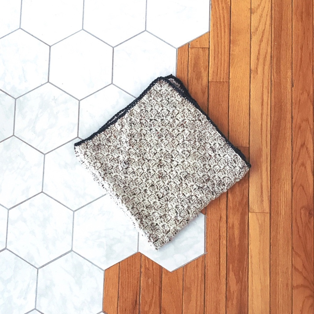 Handmade Oatmeal baby blanket